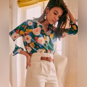 Sezane Pierro Shirt in Delphe print FR36